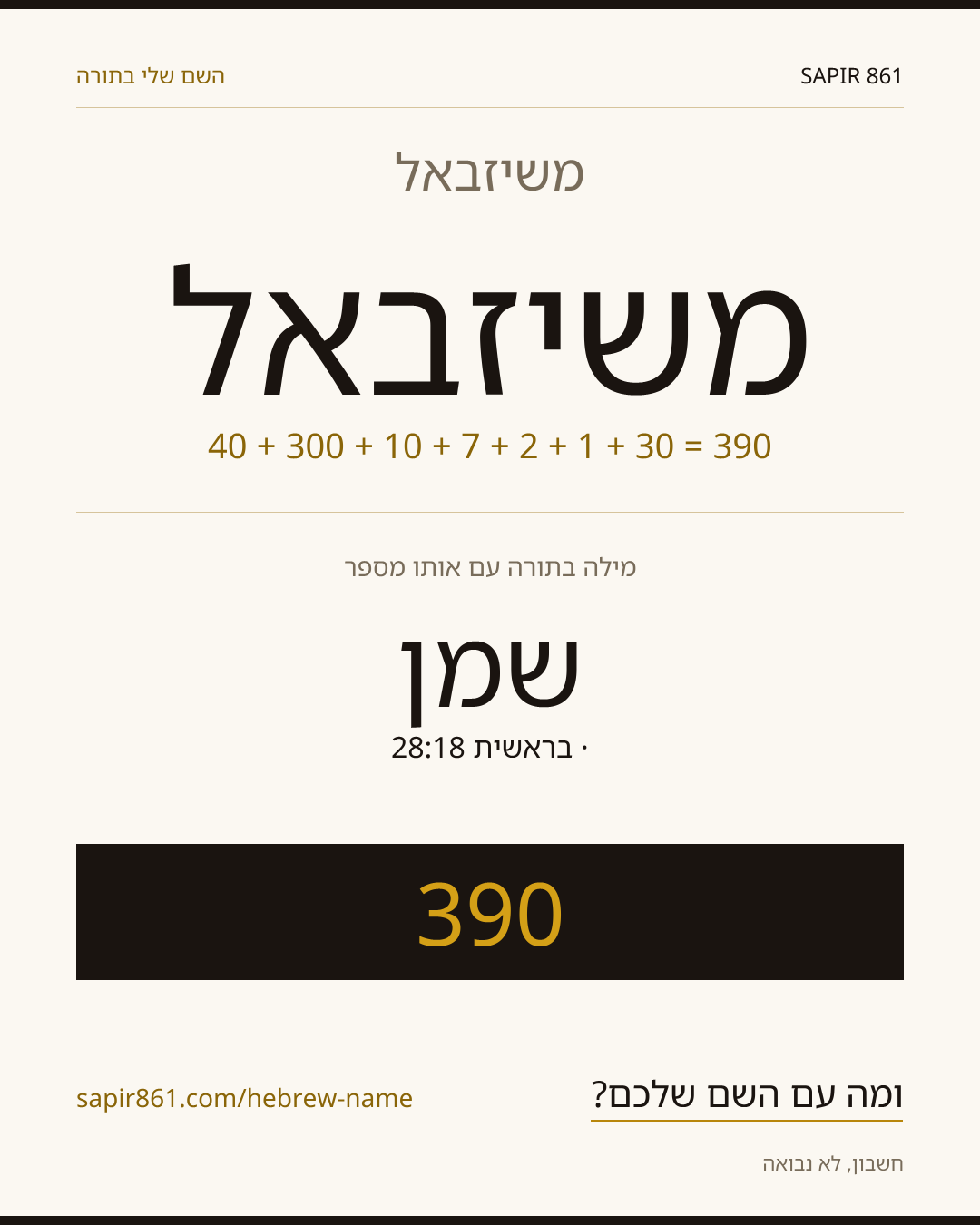 משיזבאל — משיזבאל