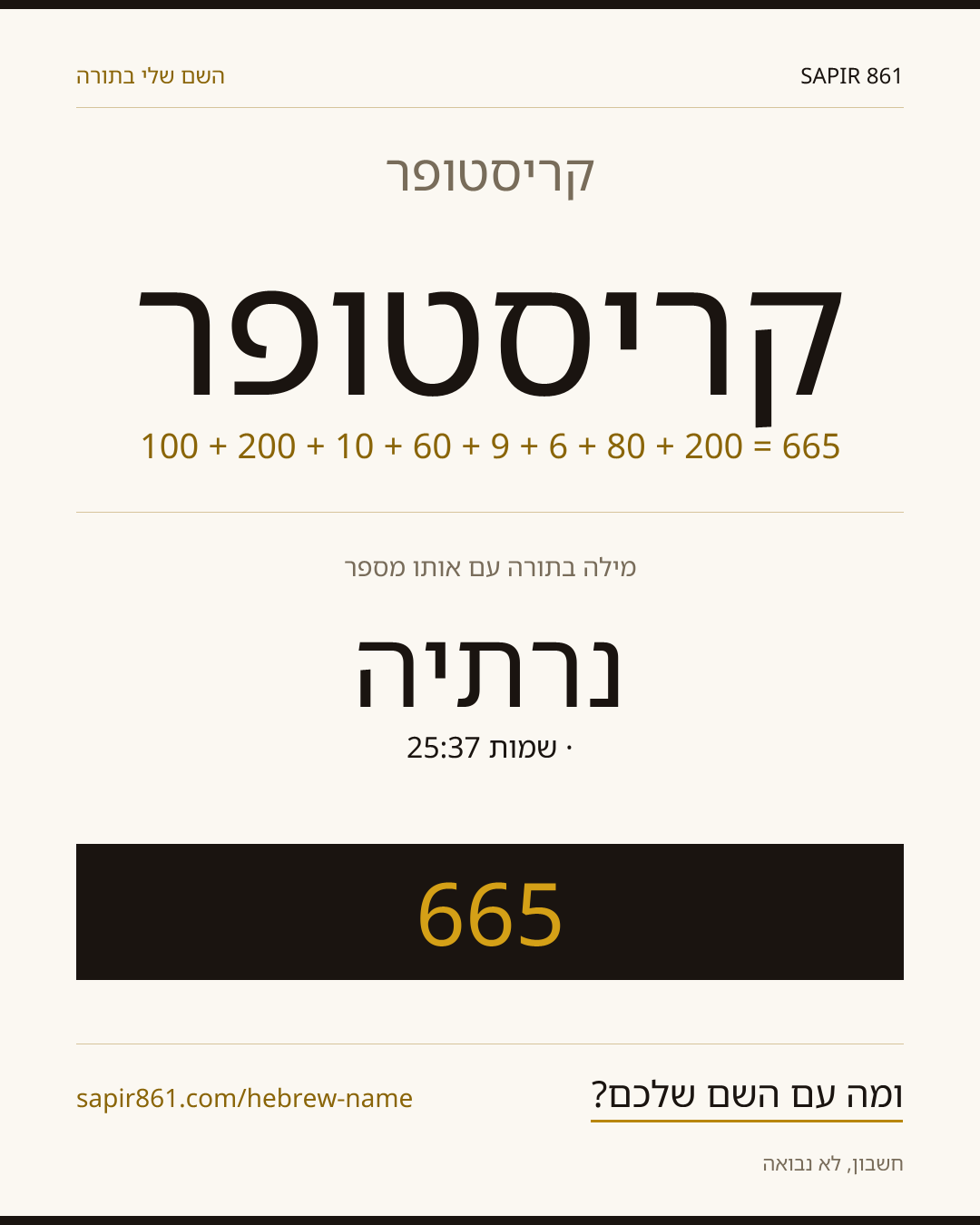קריסטופר — קריסטופר