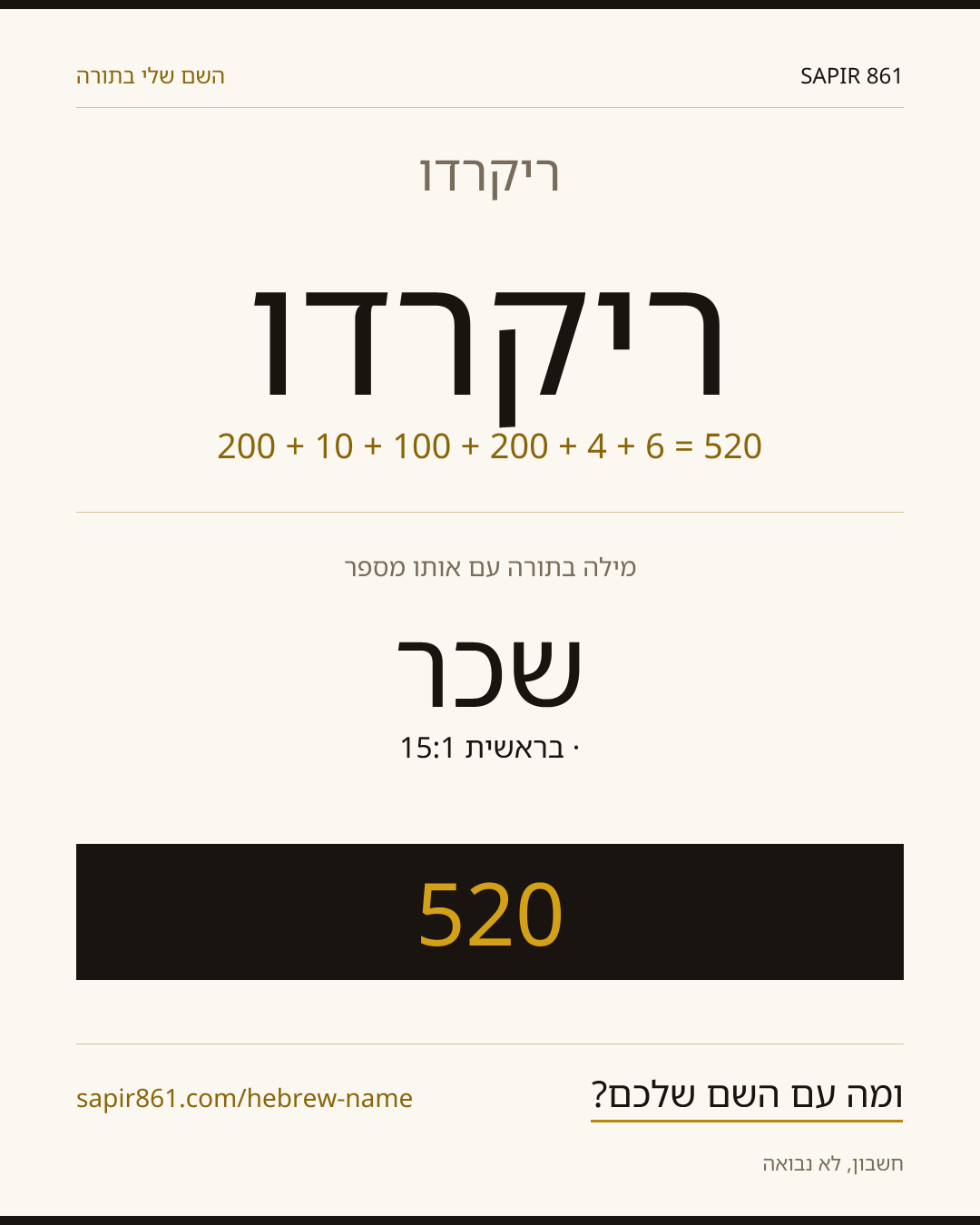ריקרדו — ריקרדו