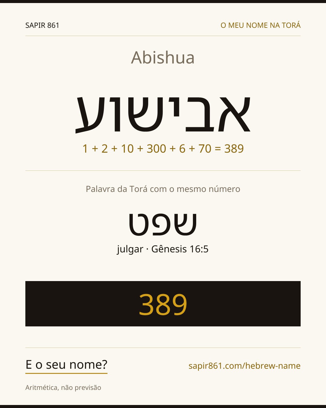 Abishua — אבישוע