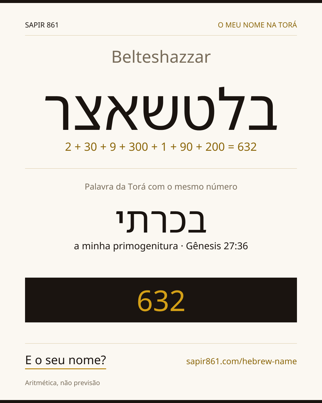 Belteshazzar — בלטשאצר