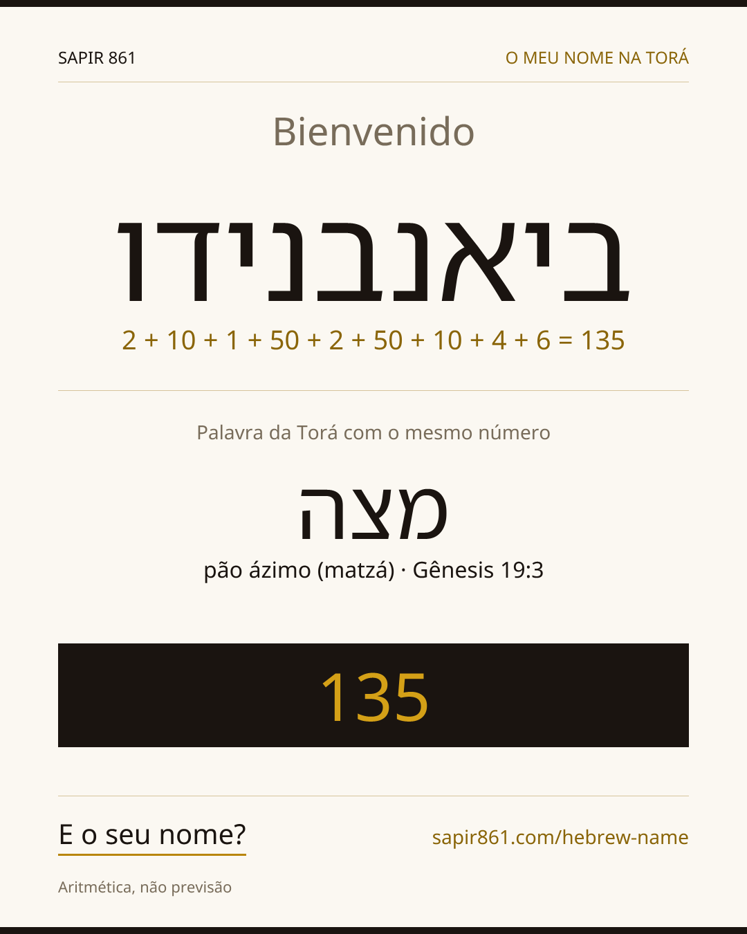 Bienvenido — ביאנבנידו