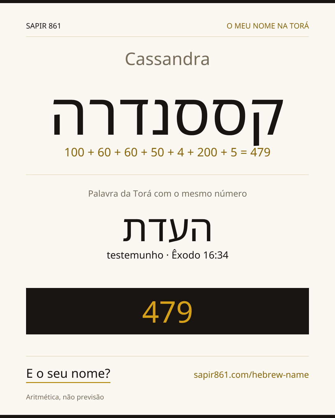 Cassandra — קססנדרה