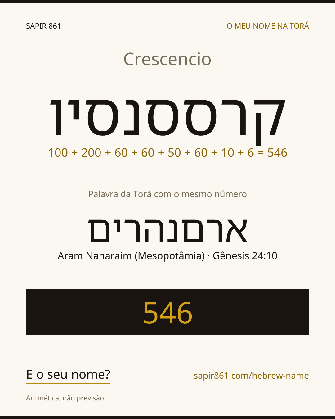 Crescencio — קרססנסיו