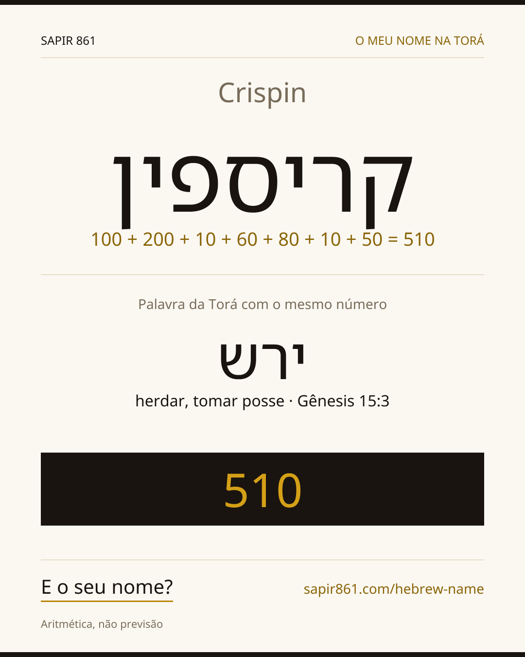 Crispin — קריספין
