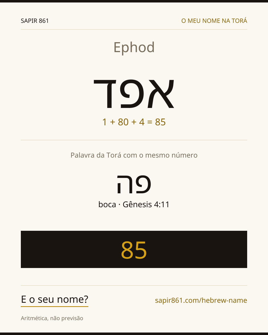 Ephod — אפד