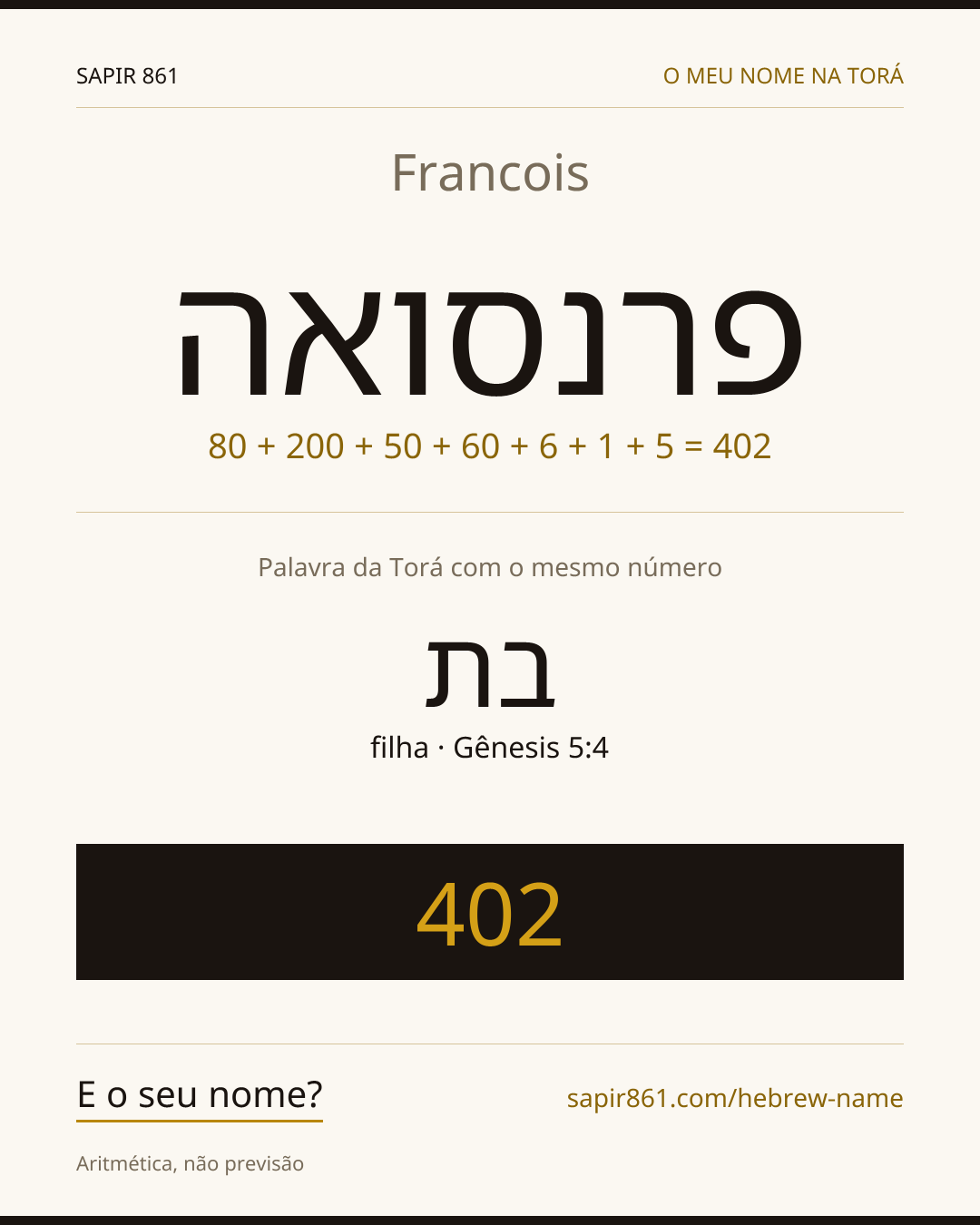 Francois — פרנסואה