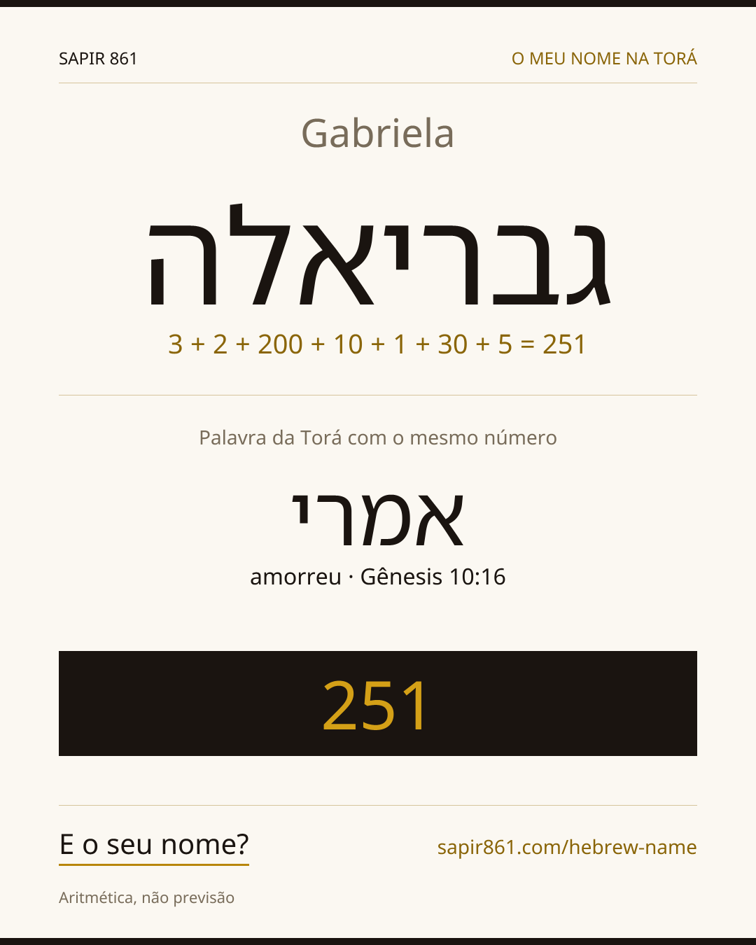 Gabriela — גבריאלה
