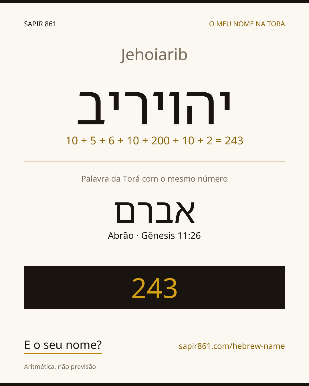 Jehoiarib — יהויריב