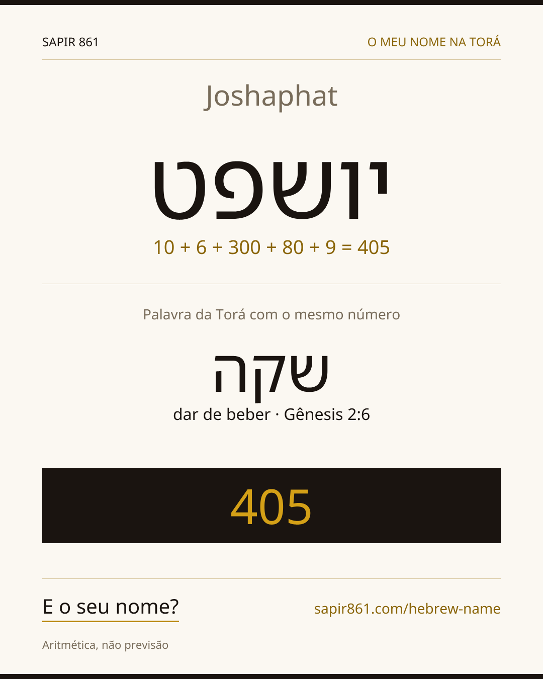 Joshaphat — יושפט