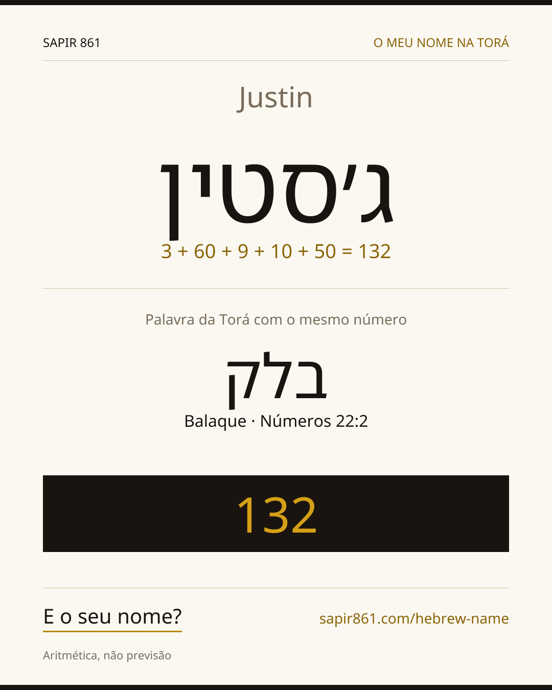 Justin — ג׳סטין