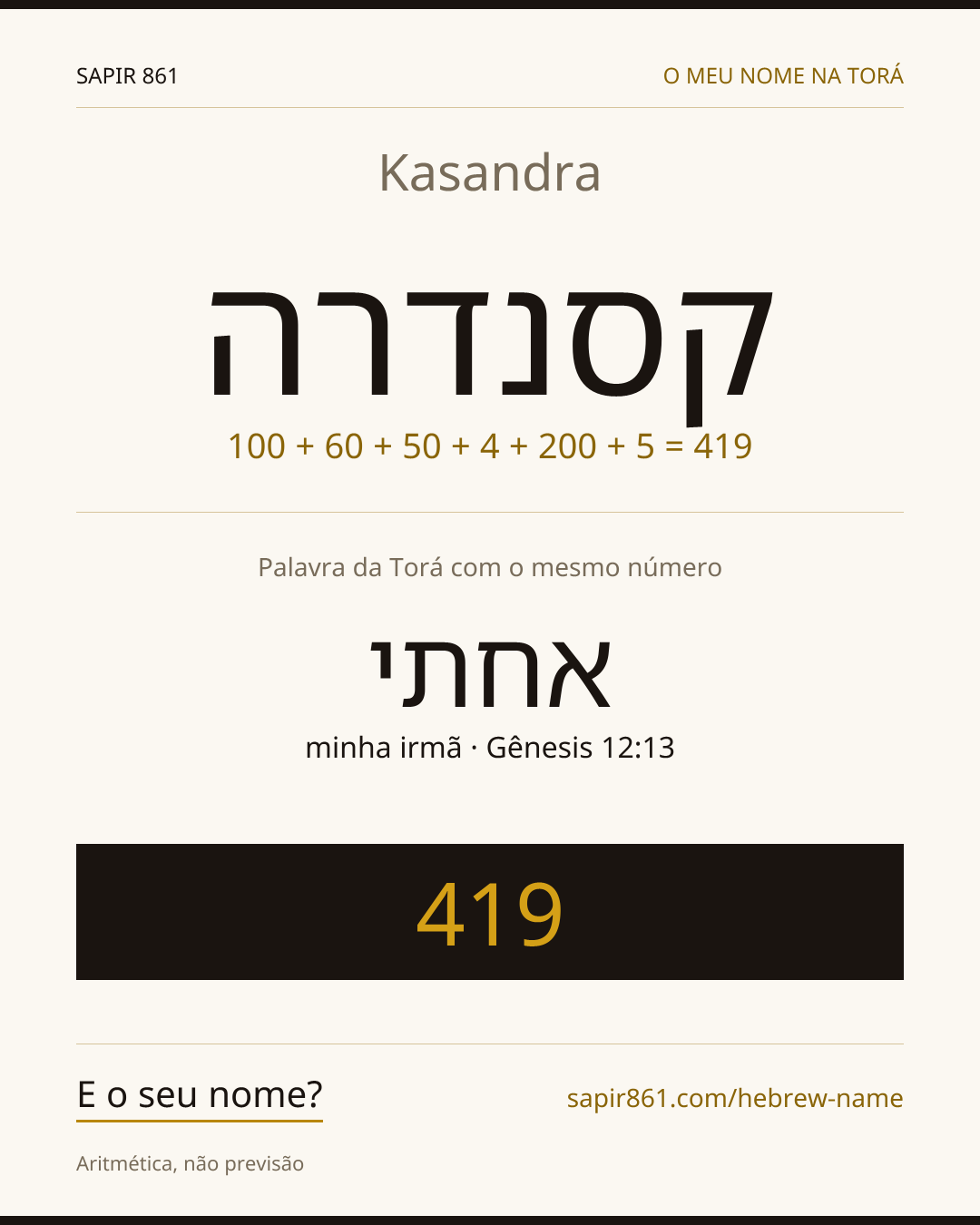 Kasandra — קסנדרה