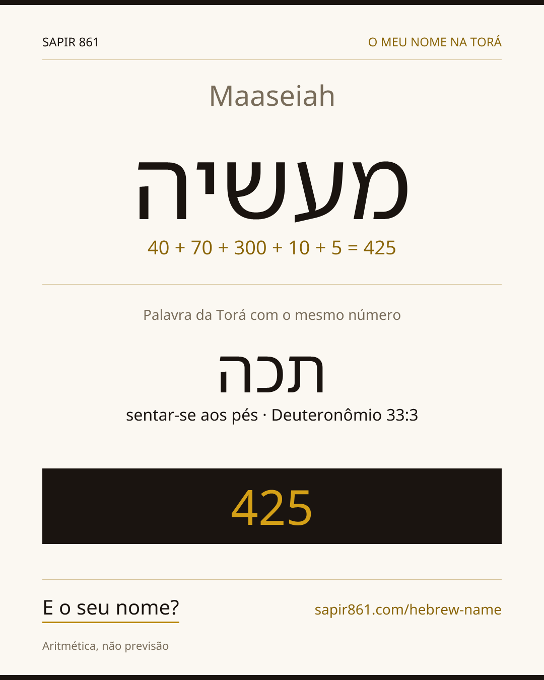 Maaseiah — מעשיה