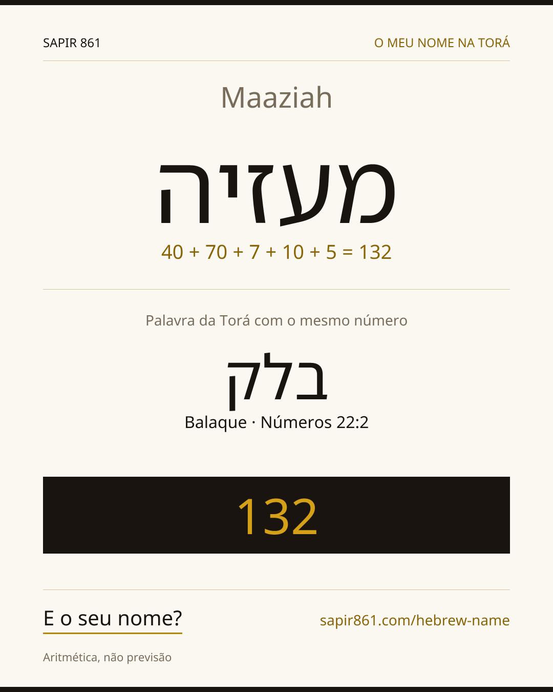 Maaziah — מעזיה
