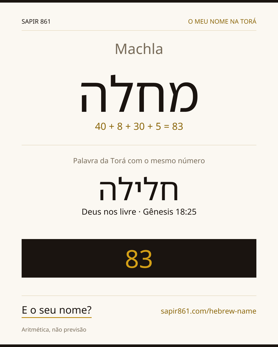 Machla — מחלה