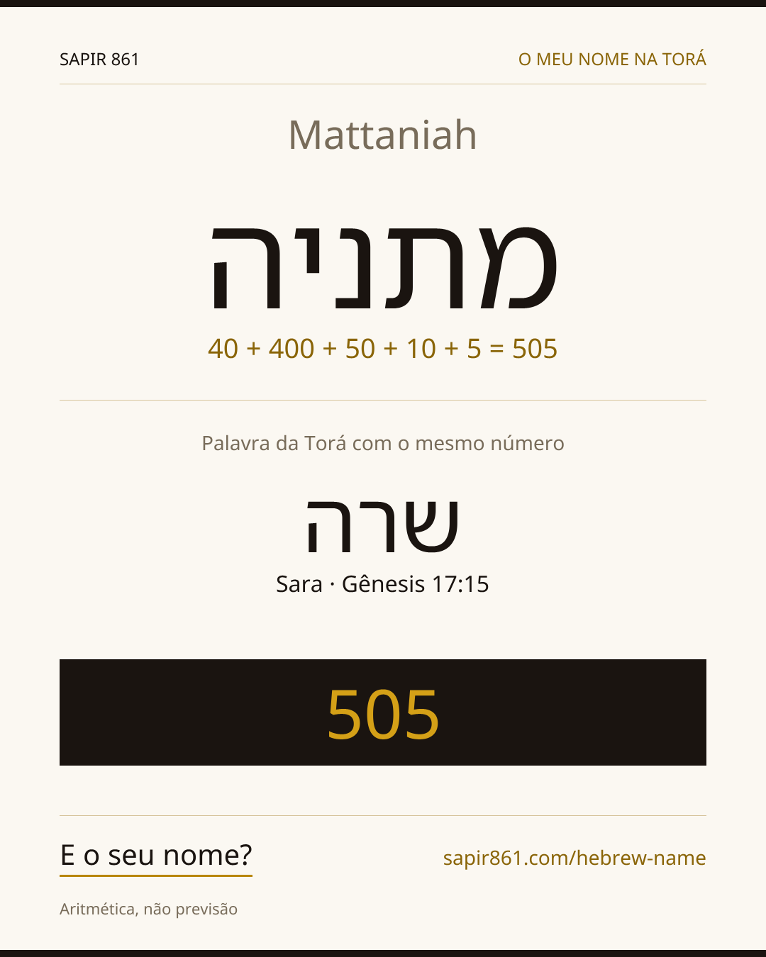 Mattaniah — מתניה