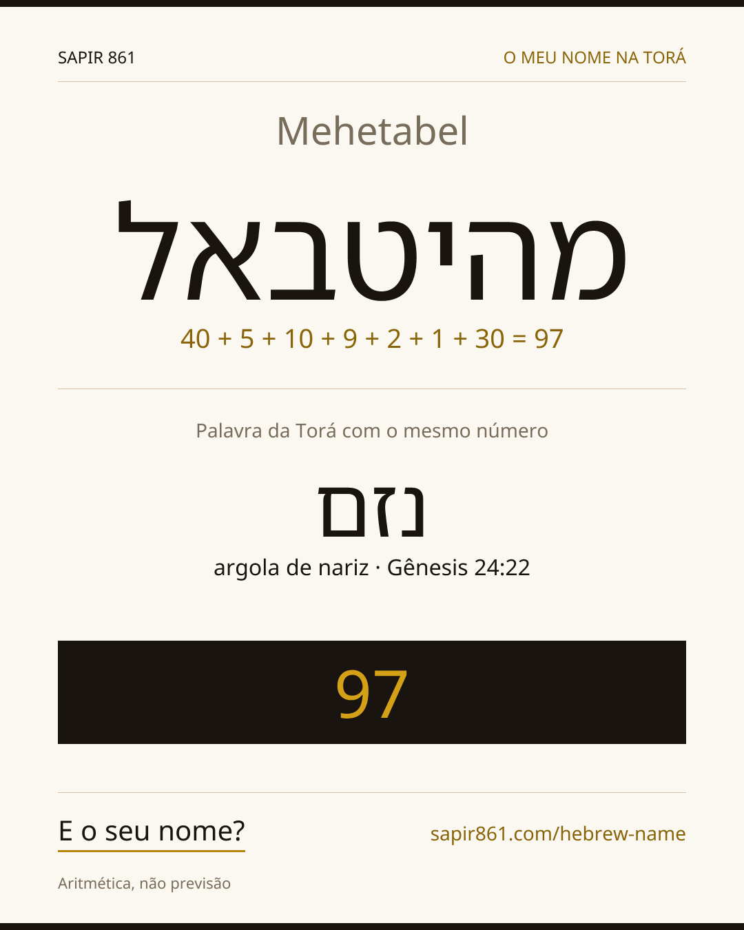 Mehetabel — מהיטבאל