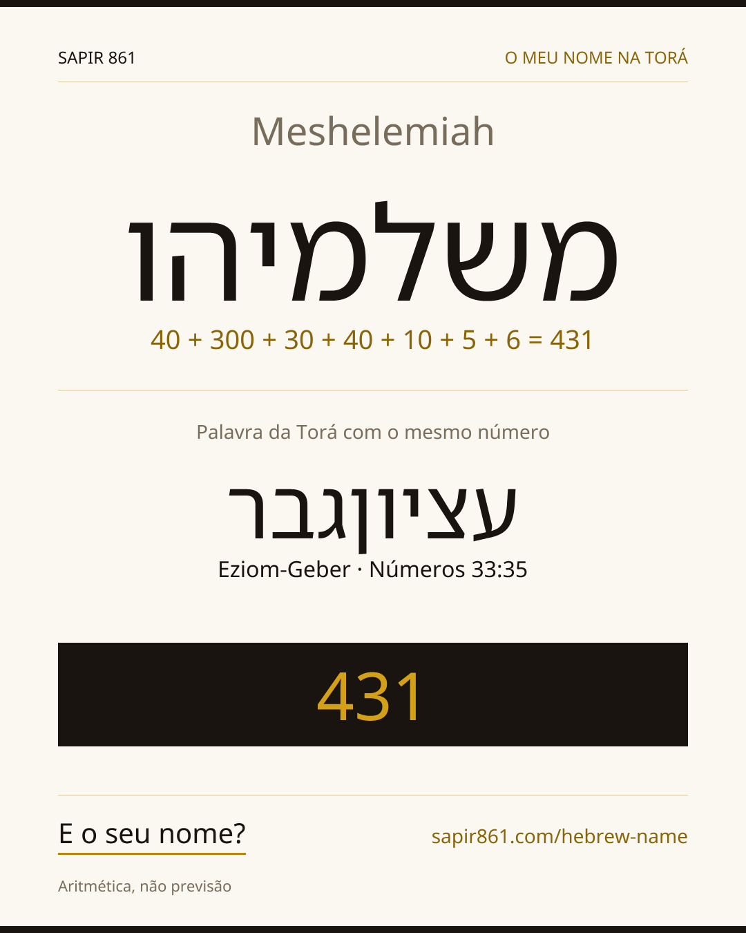 Meshelemiah — משלמיהו