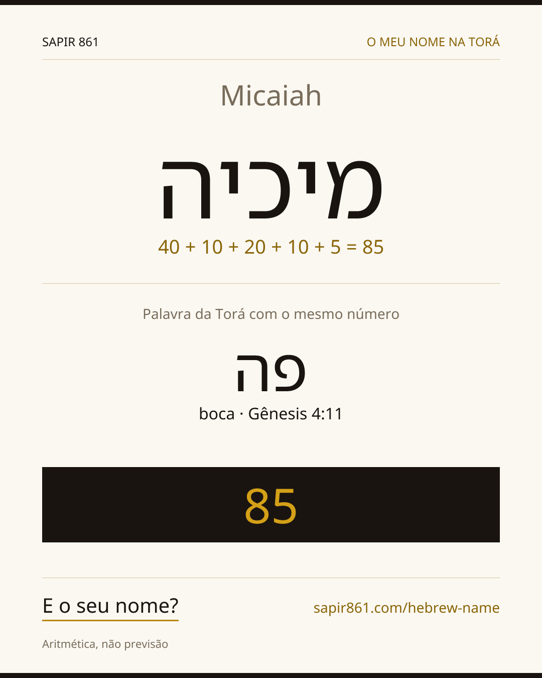 Micaiah — מיכיה