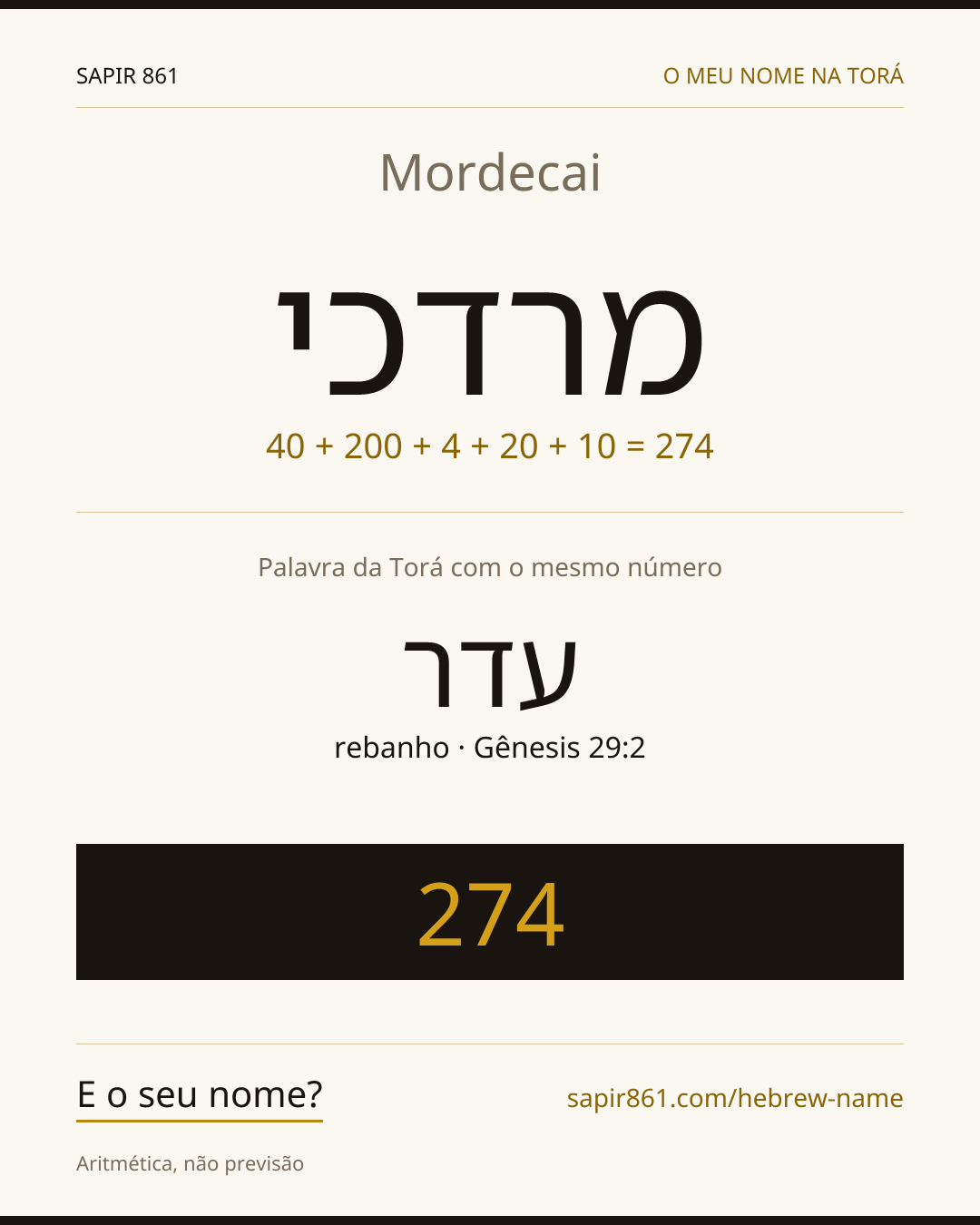 Mordecai — מרדכי