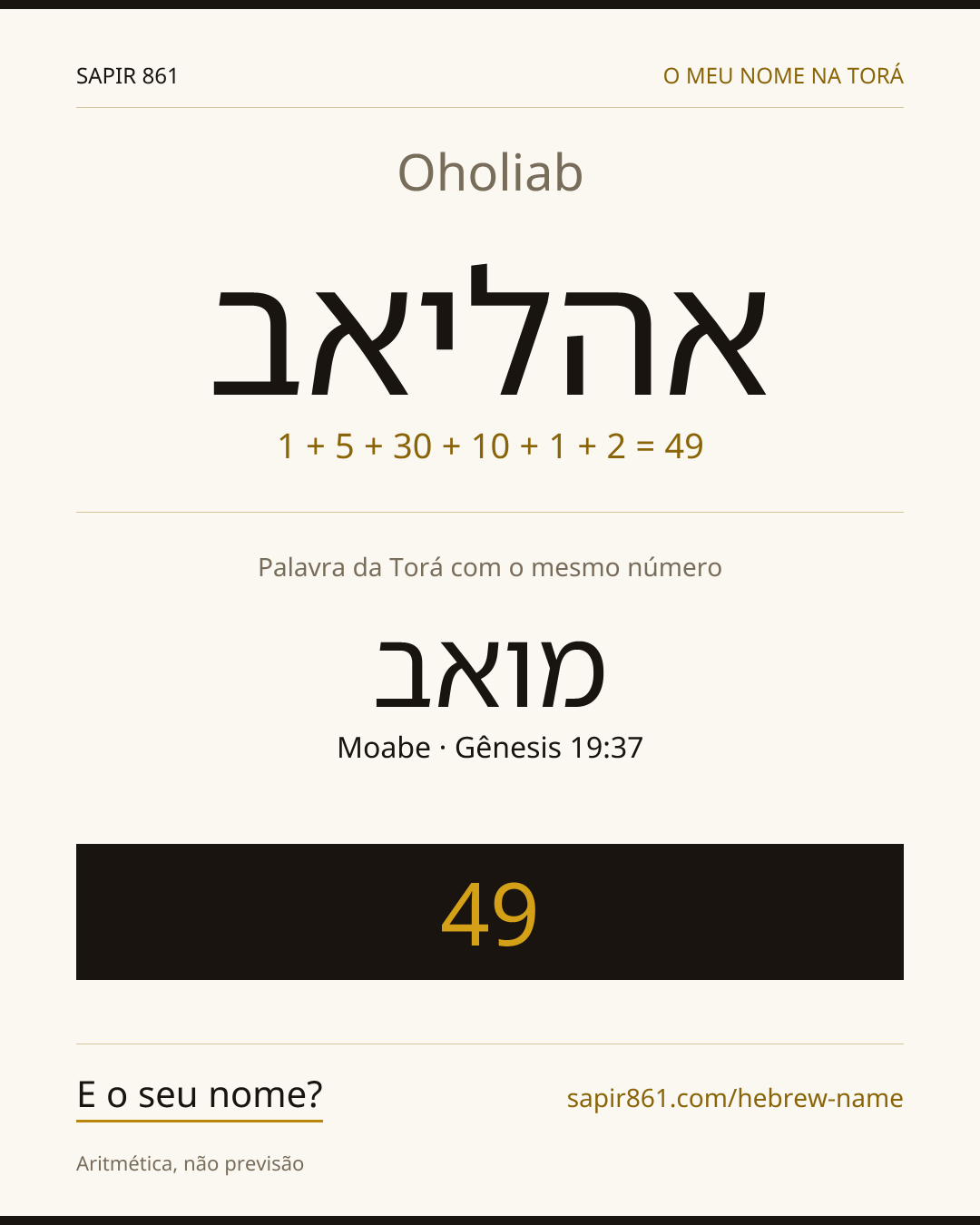 Oholiab — אהליאב