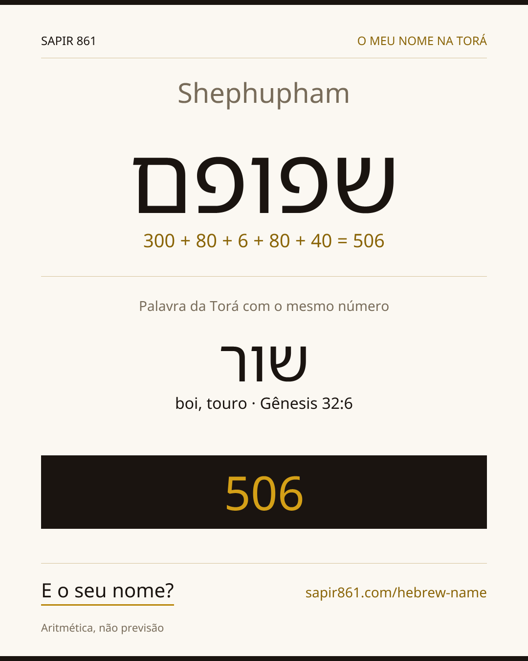 Shephupham — שפופם