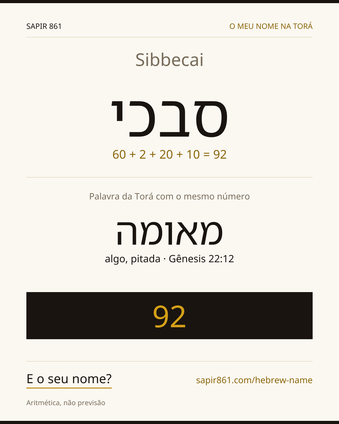 Sibbecai — סבכי