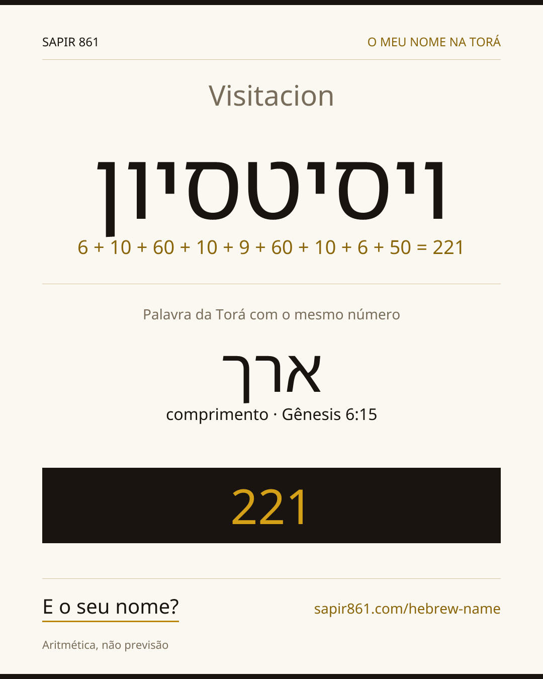 Visitacion — ויסיטסיון