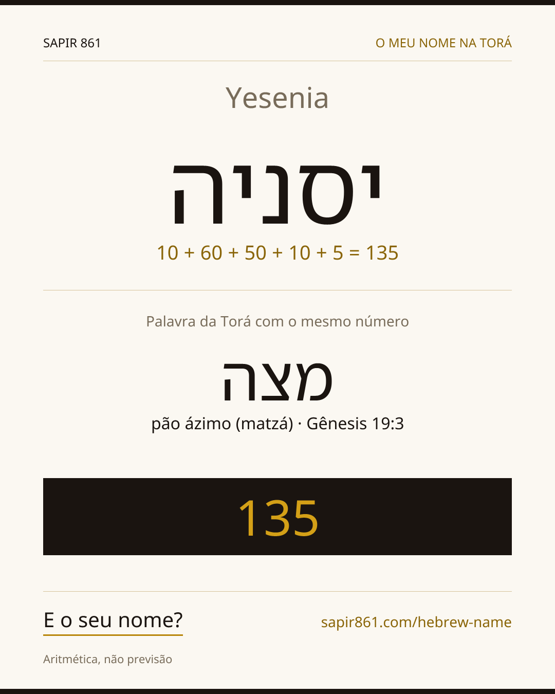 Yesenia — יסניה