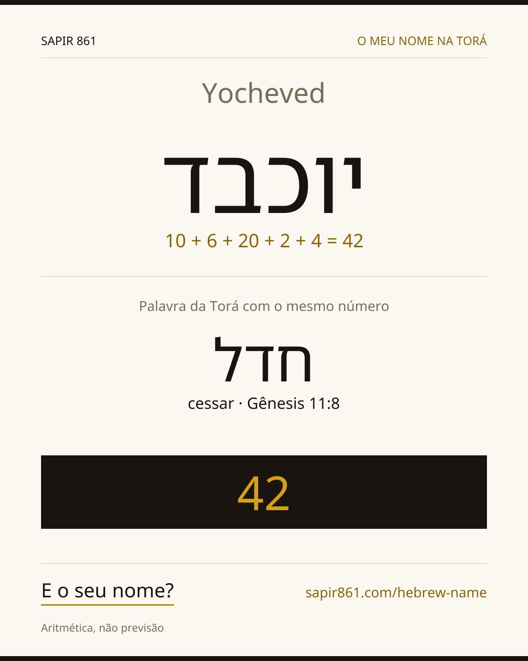 Yocheved — יוכבד
