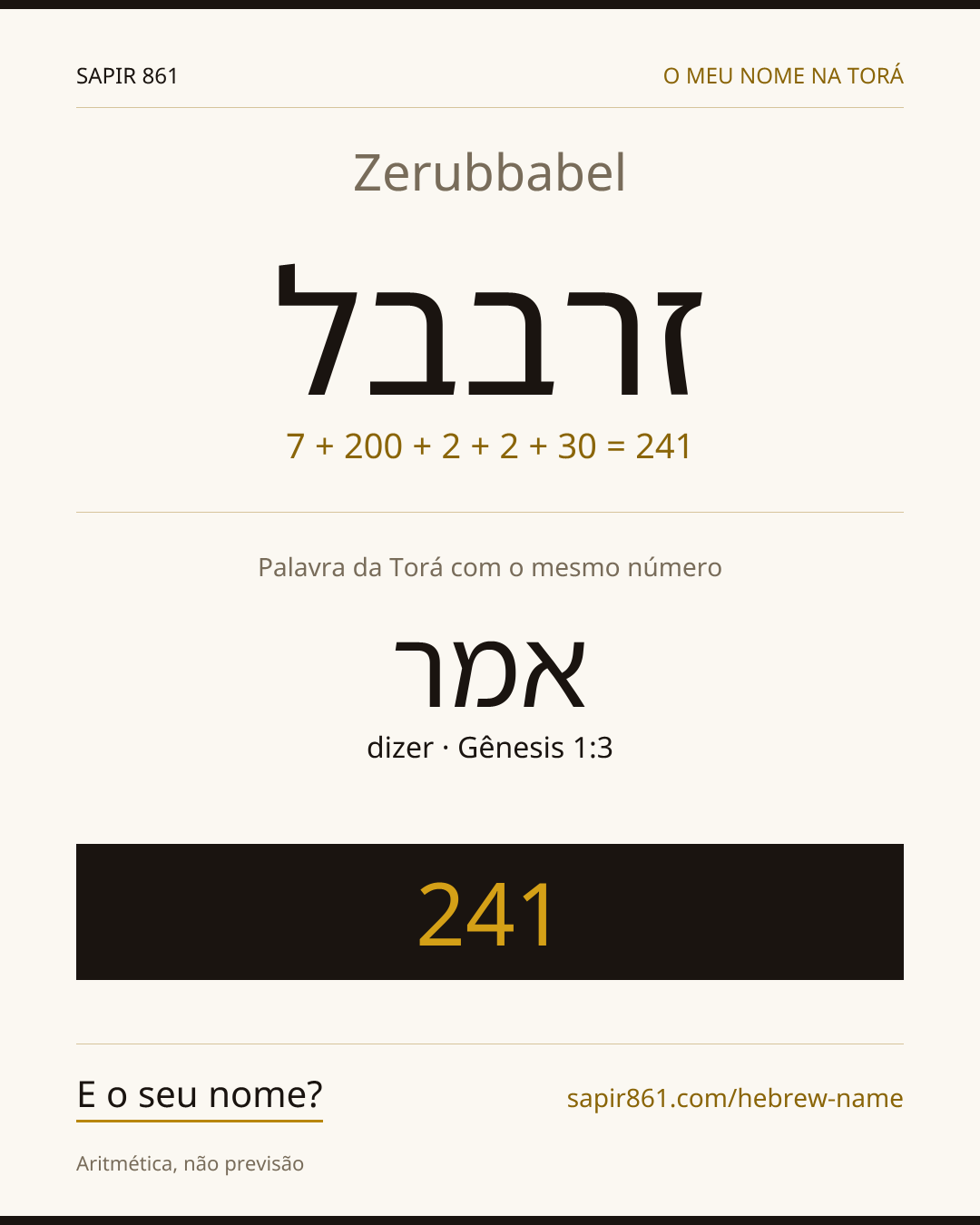 Zerubbabel — זרבבל