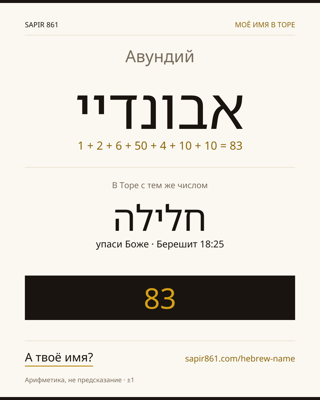 Авундий — אבונדיי