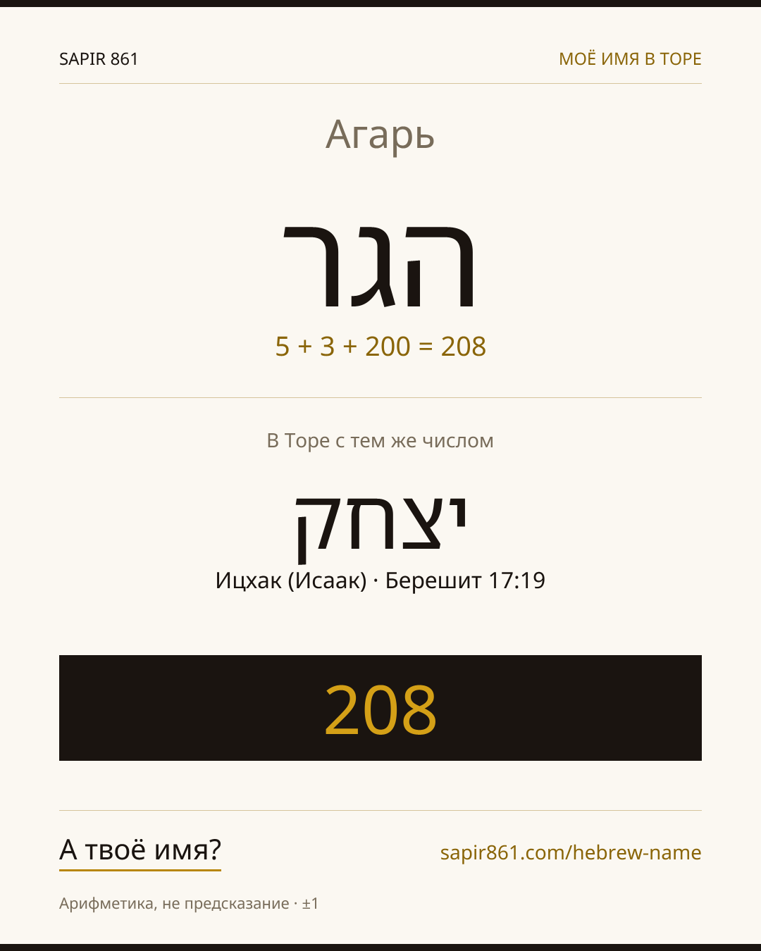 Агарь — הגר