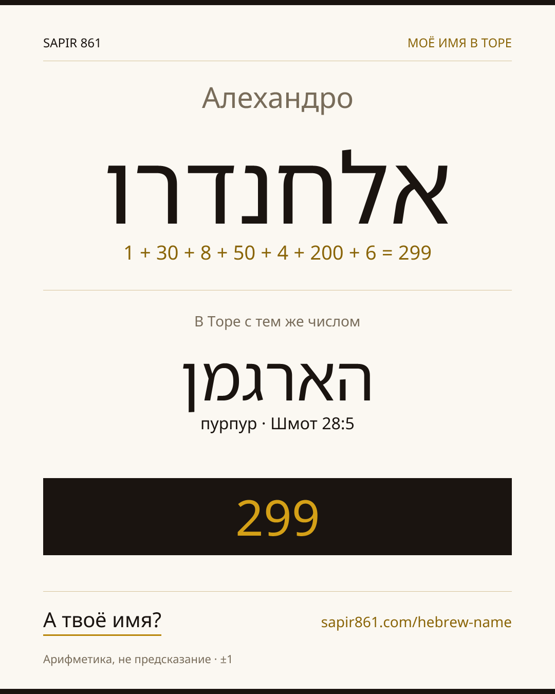 Алехандро — אלחנדרו