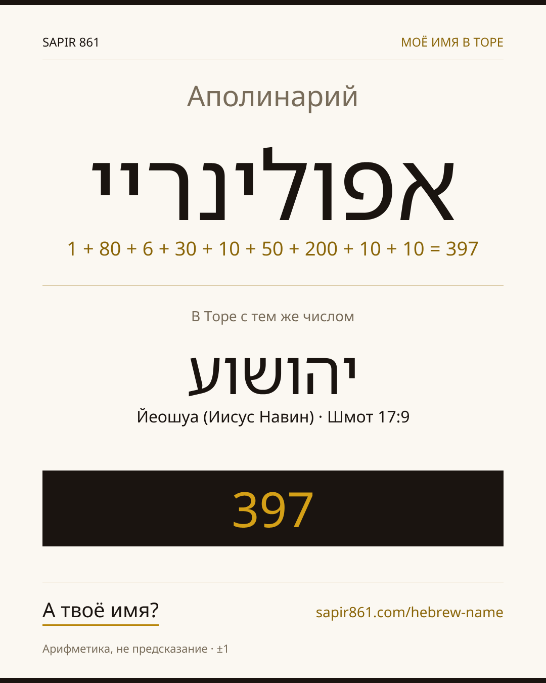 Аполинарий — אפולינריי