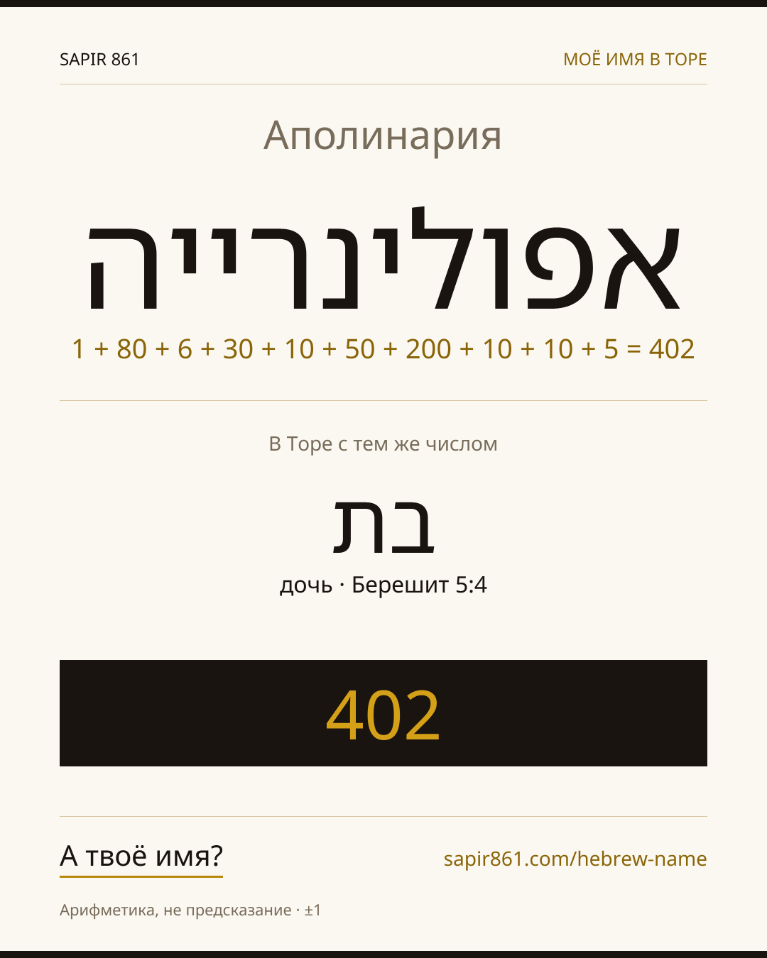 Аполинария — אפולינרייה
