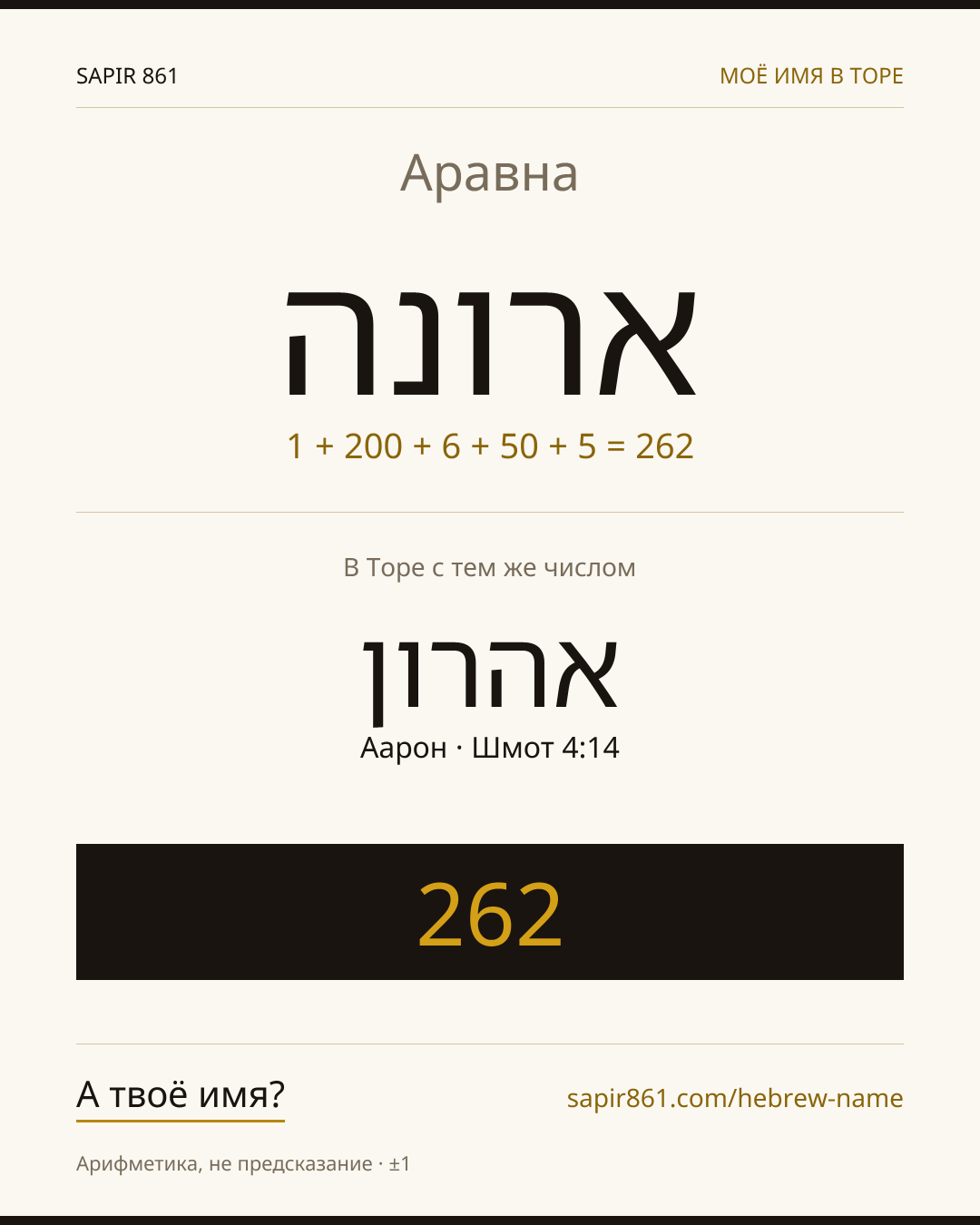 Аравна — ארונה