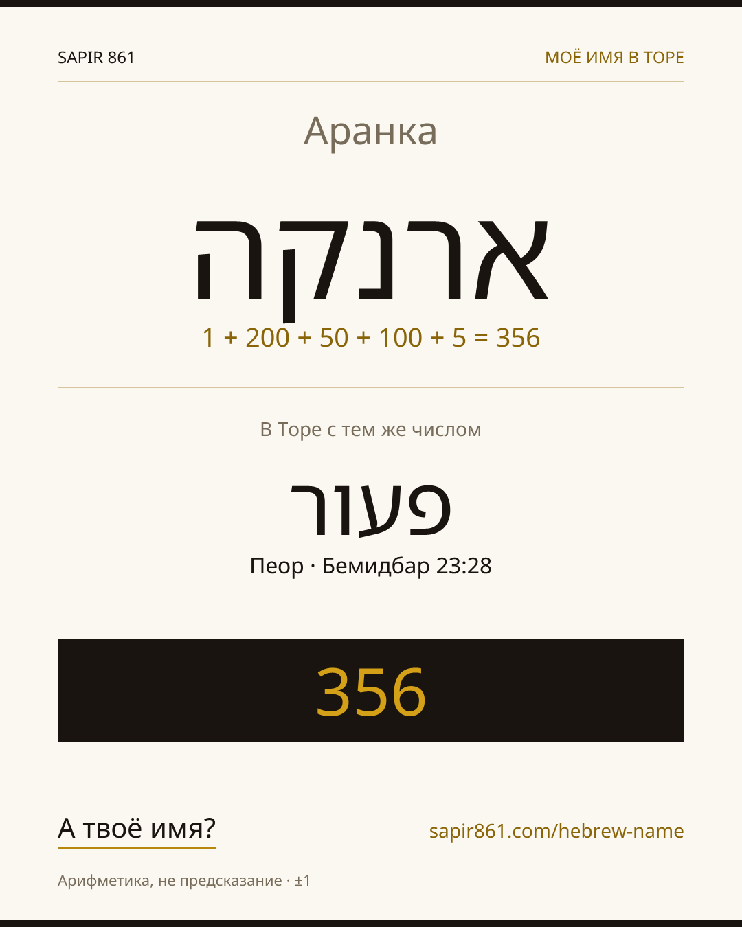 Аранка — ארנקה