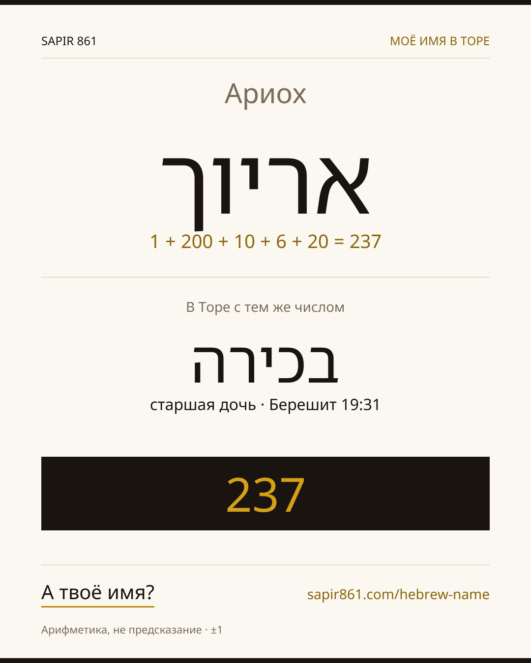 Ариох — אריוך