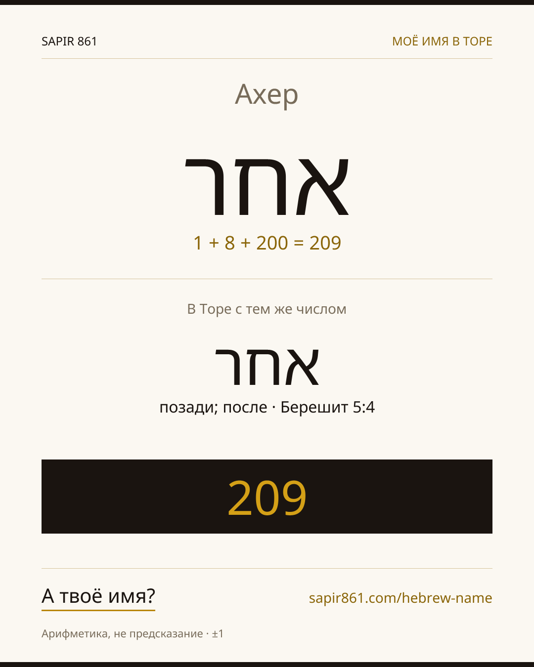 Ахер — אחר