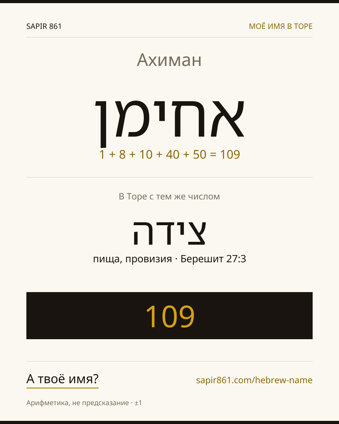 Ахиман — אחימן