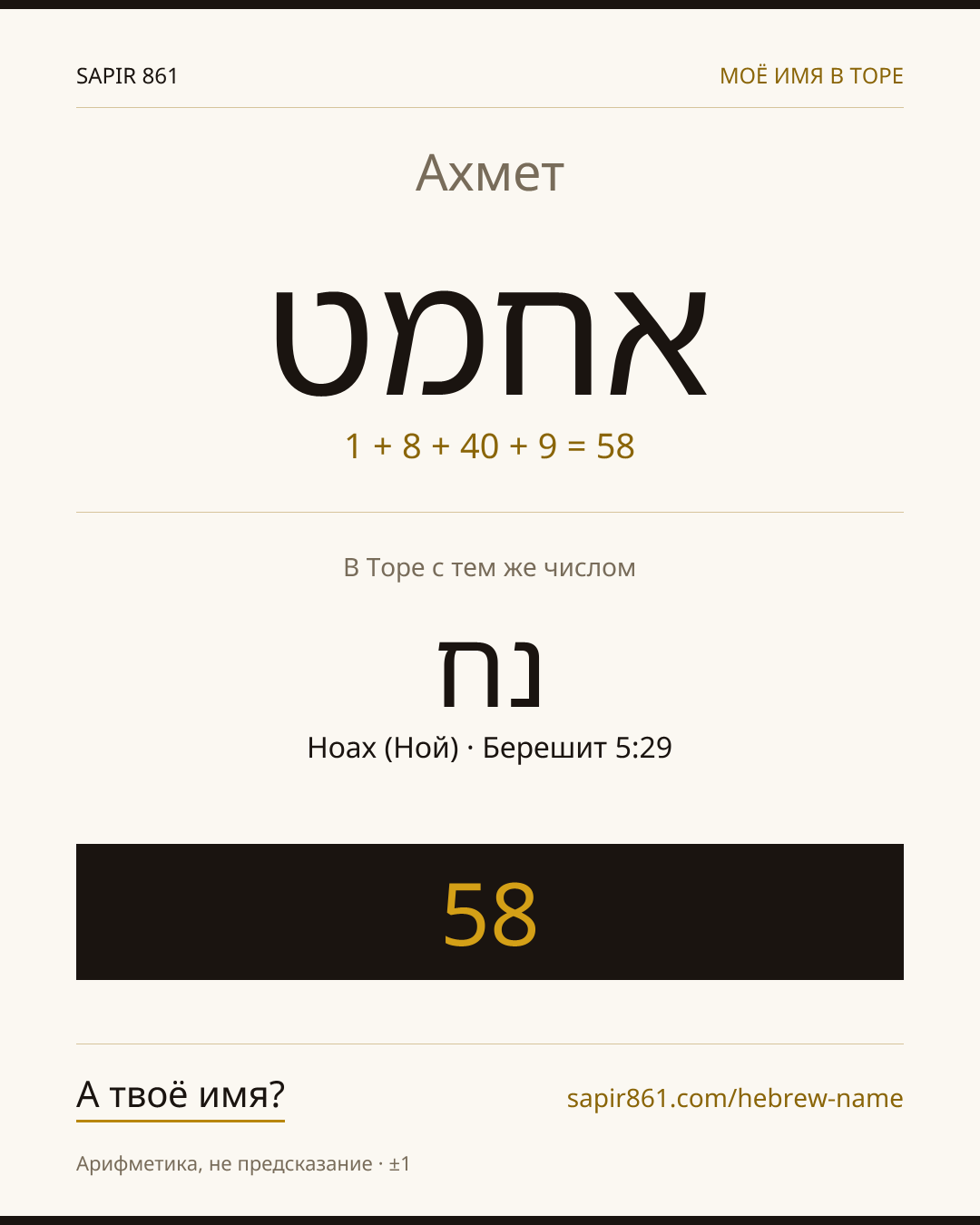 Ахмет — אחמט