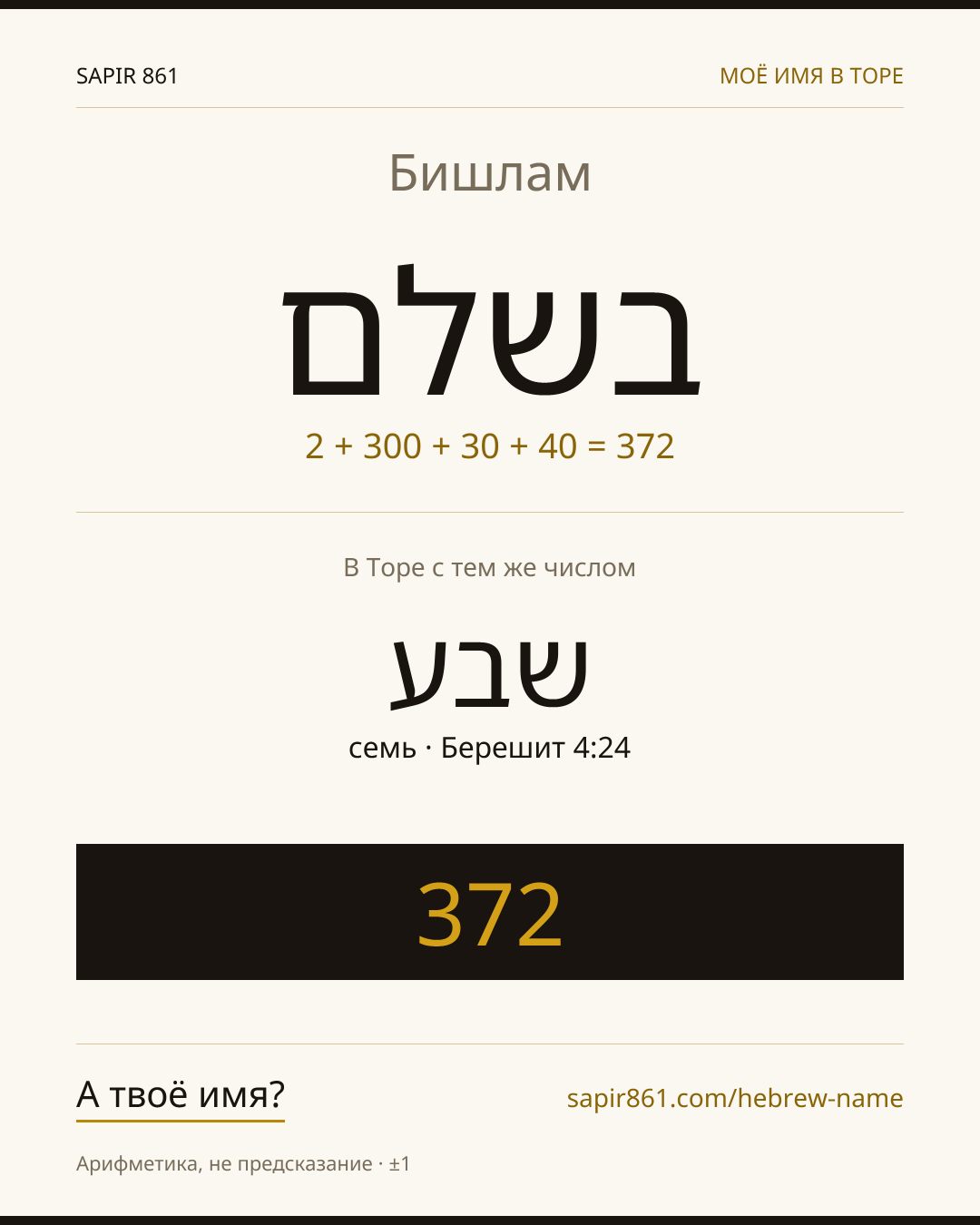 Бишлам — בשלם