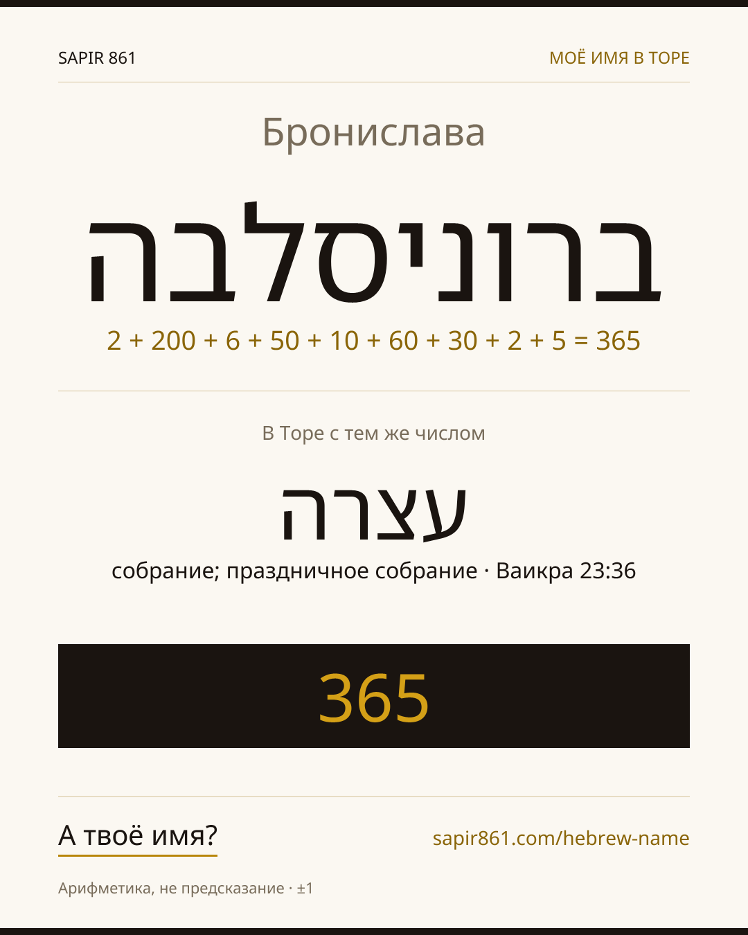 Бронислава — ברוניסלבה