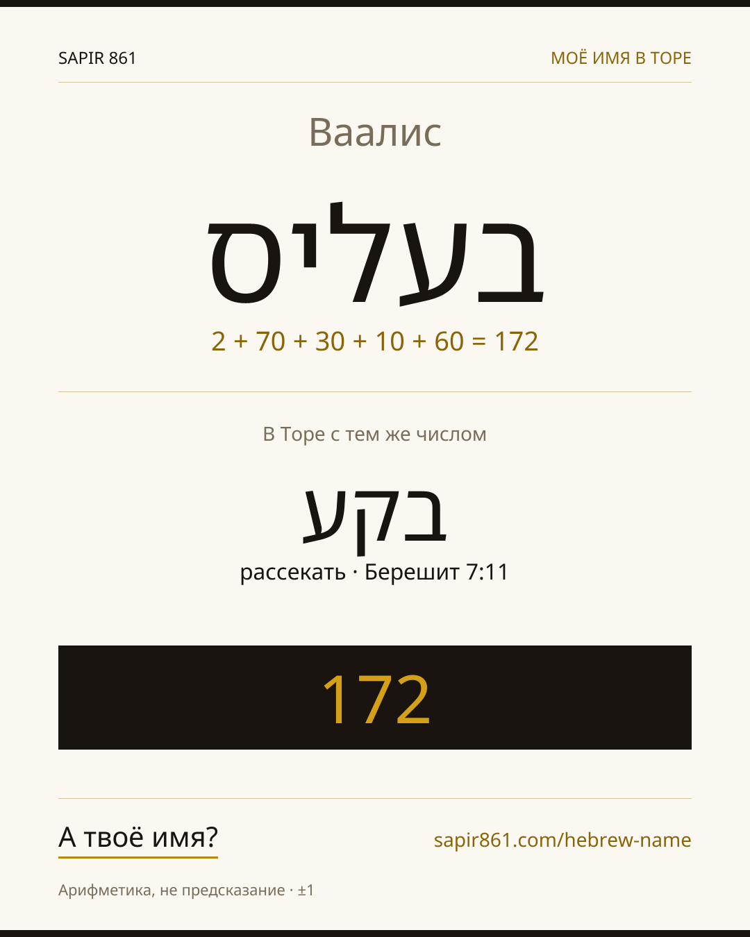 Ваалис — בעליס