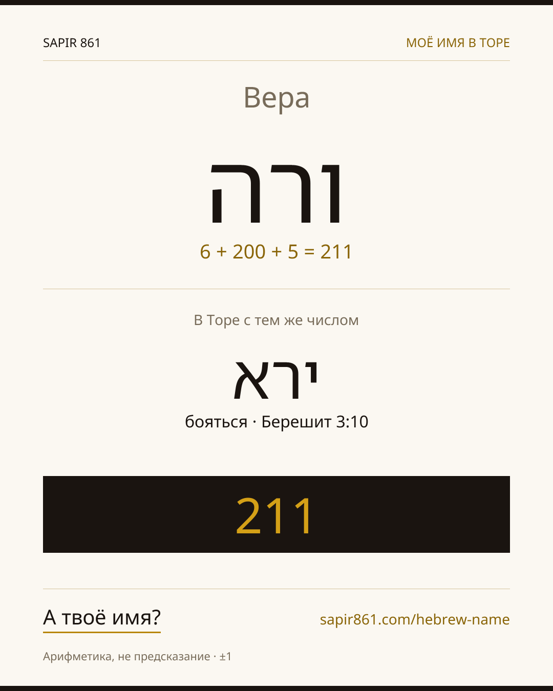 Вера — ורה