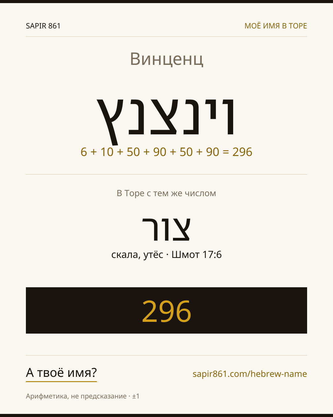 Винценц — וינצנץ