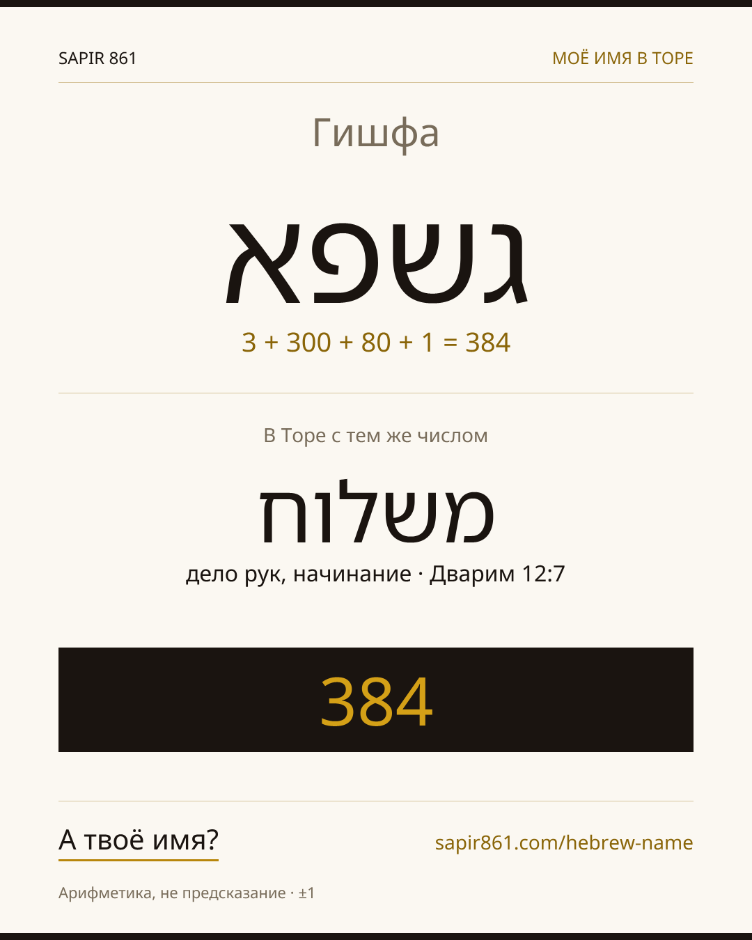 Гишфа — גשפא