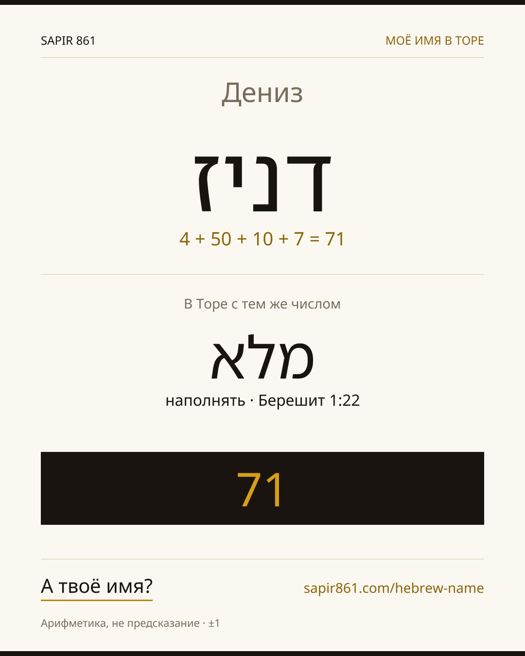 Дениз — דניז