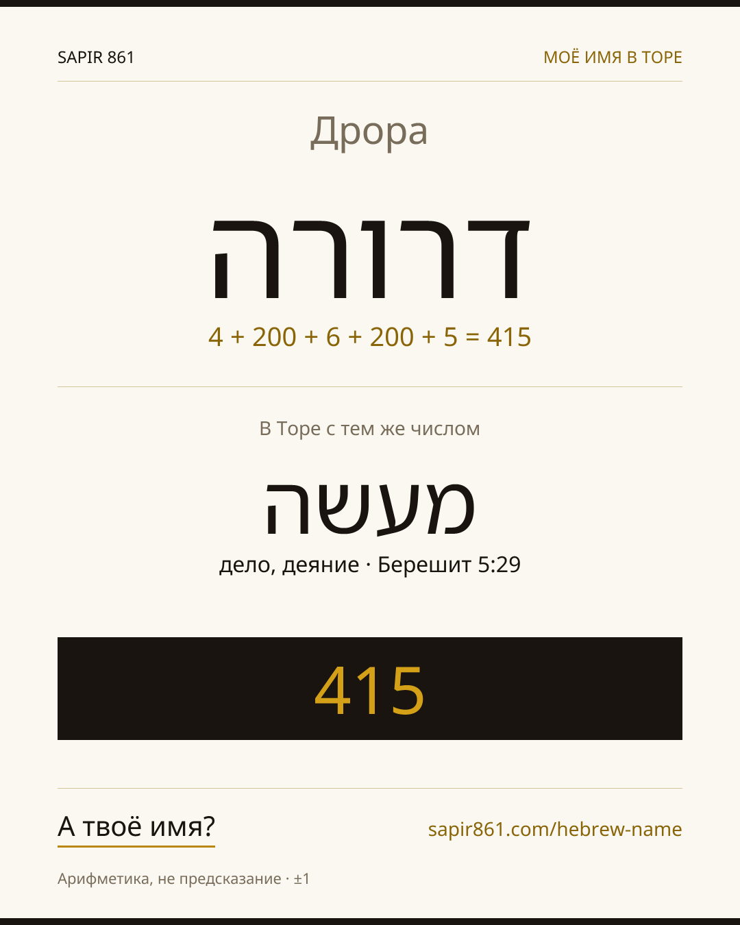 Дрора — דרורה